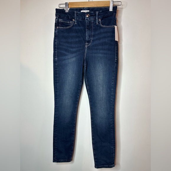 New Good American Good Legs Crop High Waits Jeans Size 27/4 - Picture 2 of 10